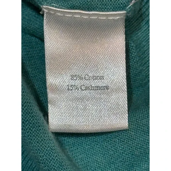 N.Peal London Aqua Blue Cotton-Cashmere Tee (NWOT) – Size S - Picture 4 of 5